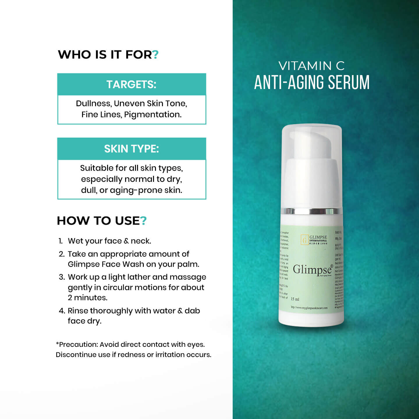 Anti-Aging Vitamin C Serum Face Serum For Men & Women