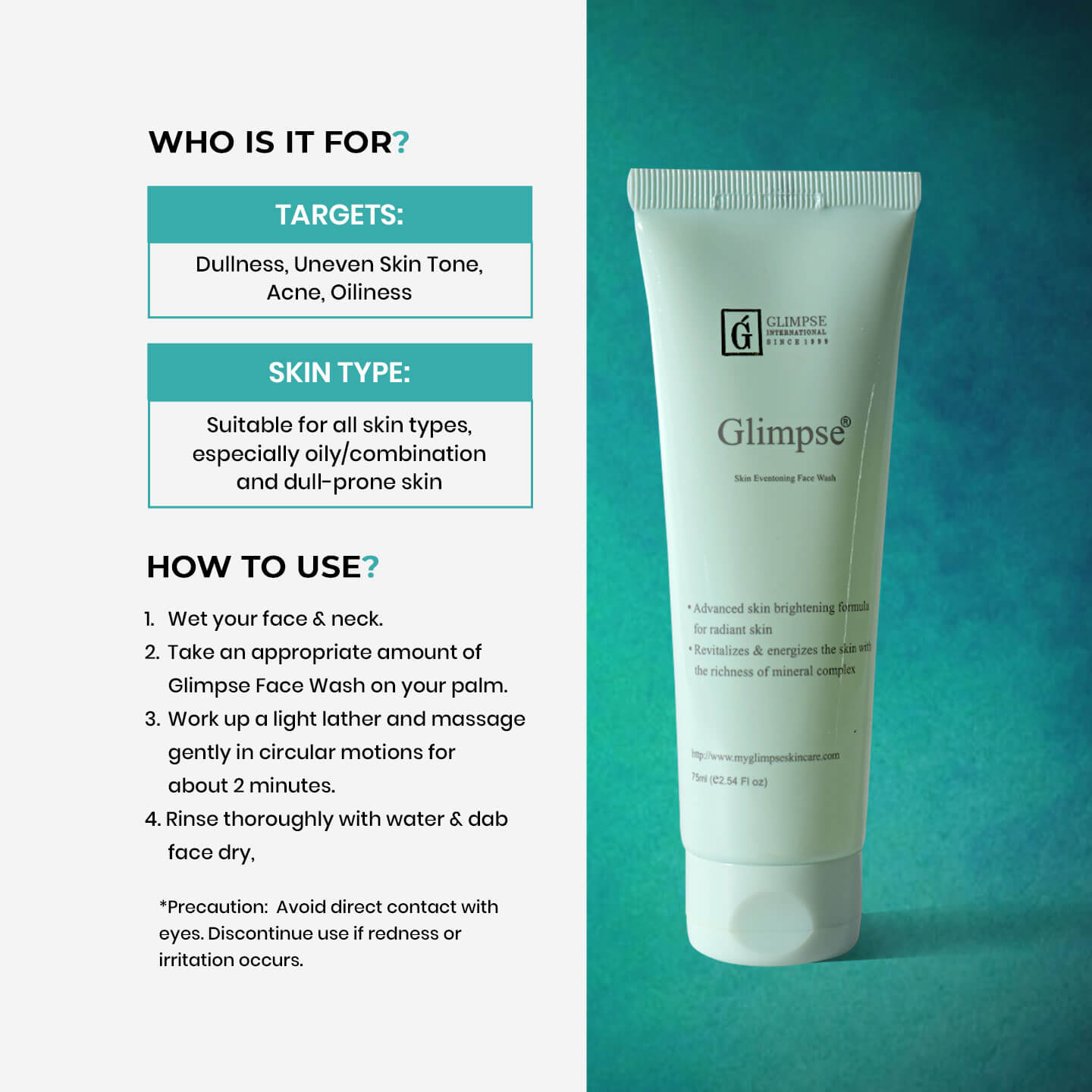 Glimpse Brightening & Hydrating Face Wash