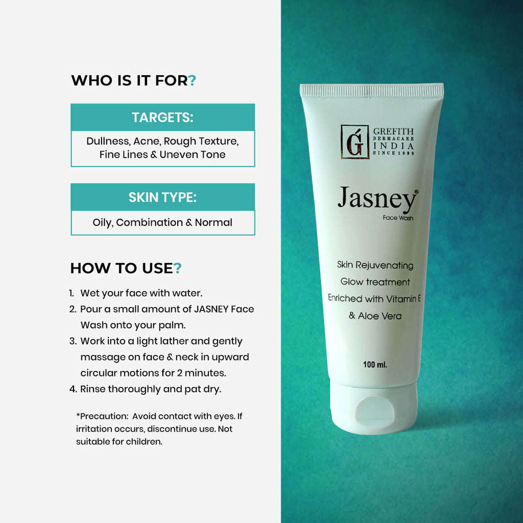 JASNEY Face Wash (Glycolic Acid 2% + Salicylic Acid 1%)