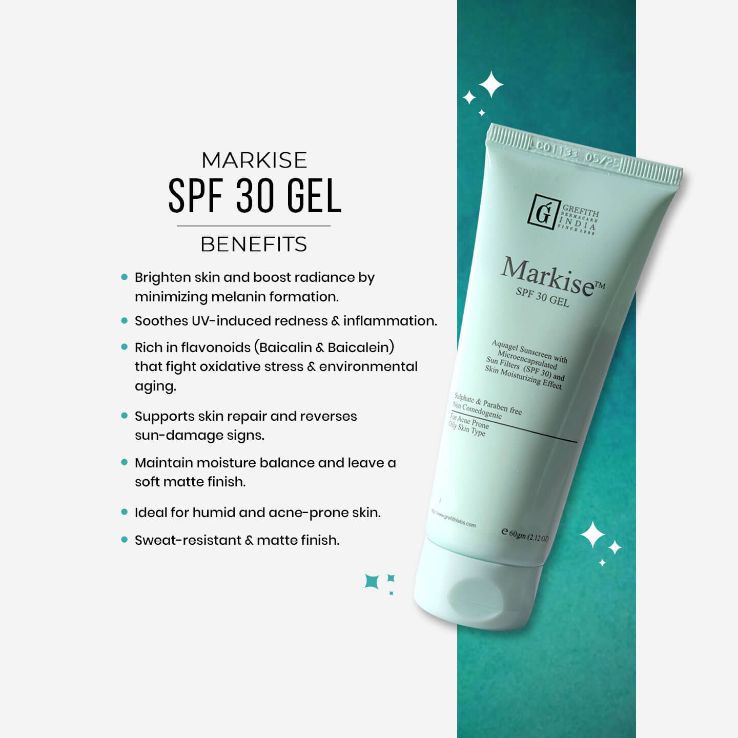markise sunscreen Markise SPF 30 PA++++ Matte Sunscreen Gel