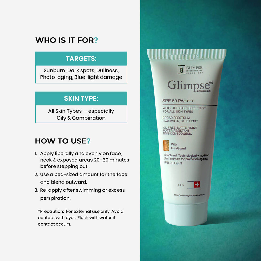 Glimpse SPF 50 PA++++ Broad-Spectrum Sunscreen